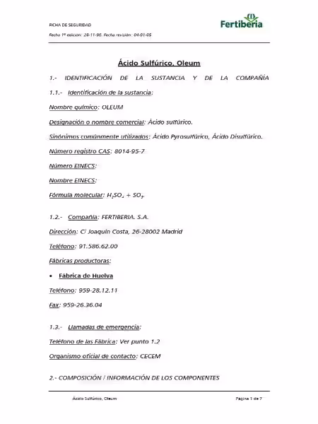 Understanding Sulfuric Acid Oleum: Properties, Production, and Applications