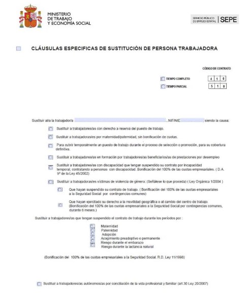 requisitos-bonificacion-contrato-sustitucion-maternidad