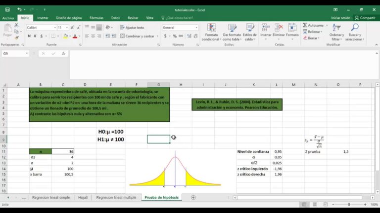 Aprende cómo calcular el estadístico de prueba en Excel de forma