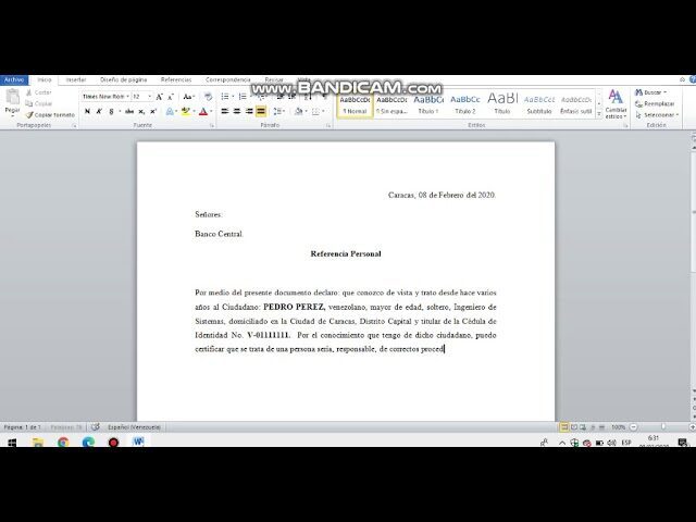 Referencia Personal Carta De Recomendacion Personal laboraprevencion.com