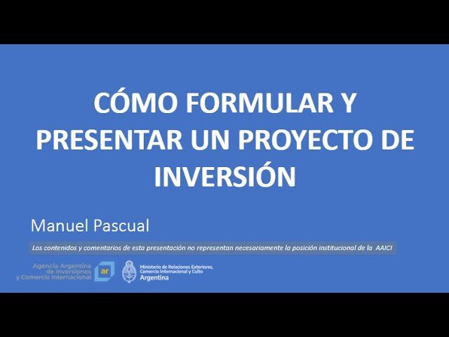 Crea un guión único para la elaboración de proyectos de inversión exitosos